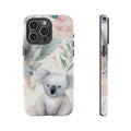 Cute Koala Tough Phone Case – Watercolor Botanical Design