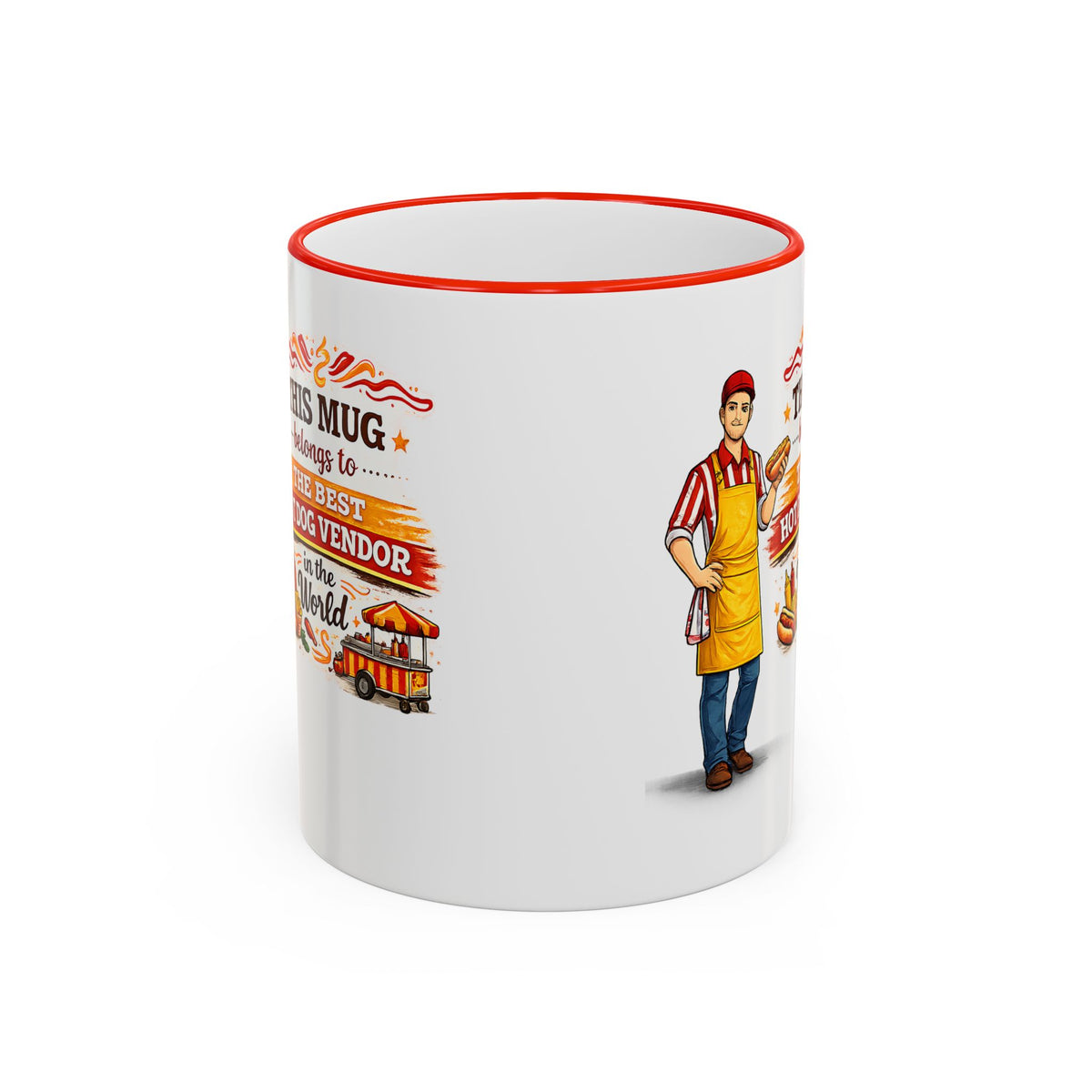Best Hot Dog Vendor Mug This Mug Belongs To The Best Hot Dog Vendor in the World, Funny Food Seller Gift
