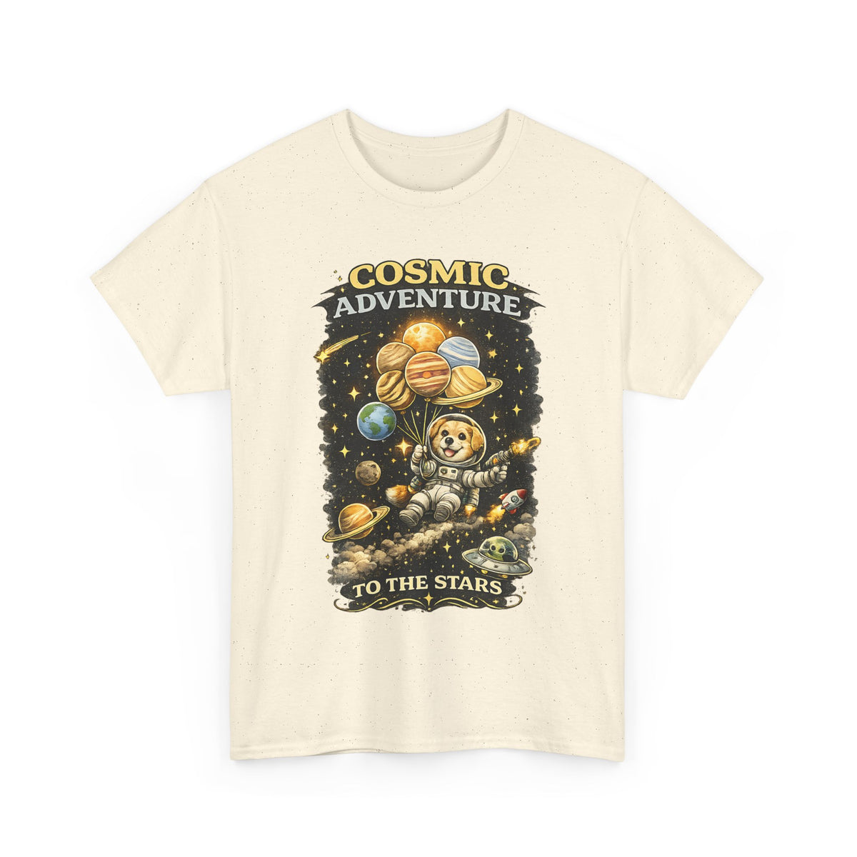 Astronaut Dog T-Shirt – Space Adventure Cosmic Graphic Tee