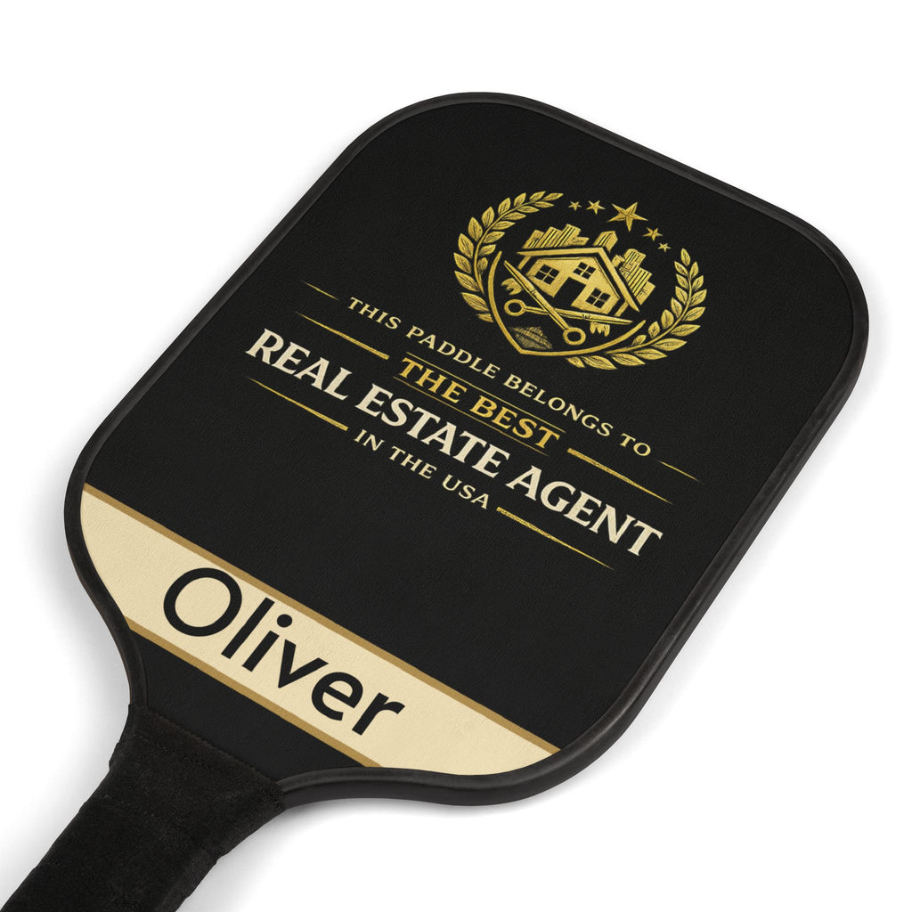 Personalized Real Estate Agent Pickleball Paddle Set | Custom Realtor Gift for Him or Her | Closing Gift Idea | Best Realtor USA