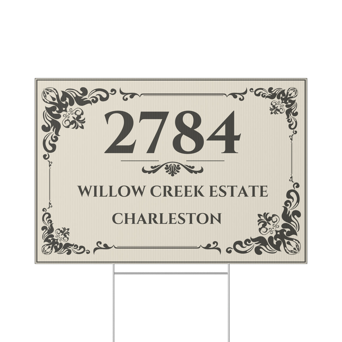 Personalized Estate Yard Sign – Custom House Number & Property Name – Y3