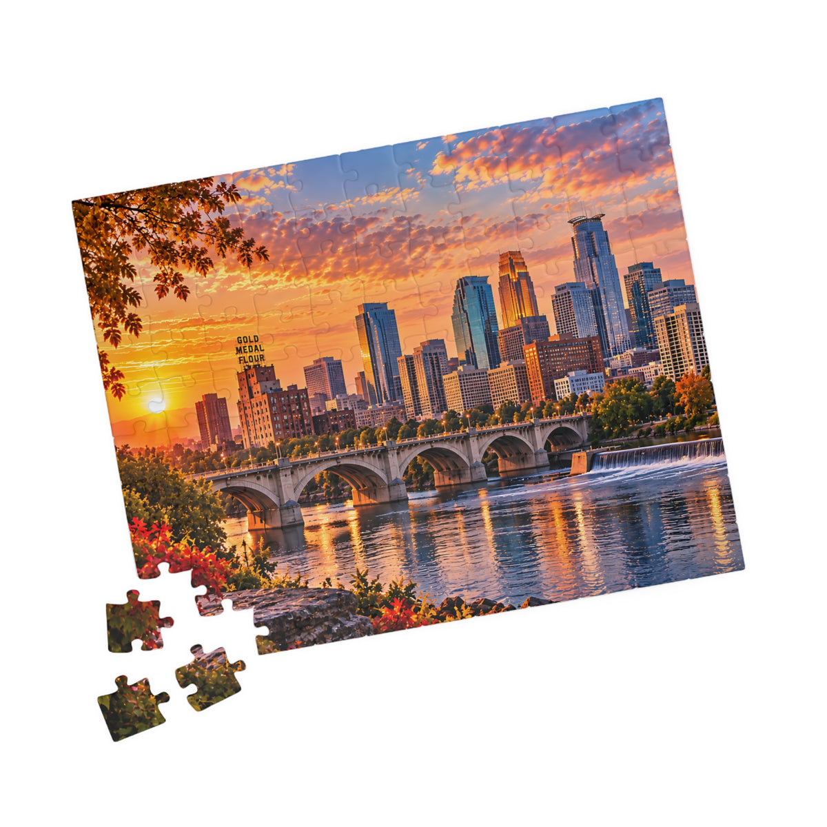 Minneapolis Minnesota Puzzle – City Skyline Jigsaw Puzzle (110, 252, 520, 1014-piece)