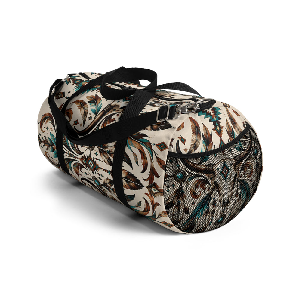 Southwestern Western Duffel Bag – Turquoise Boho Design