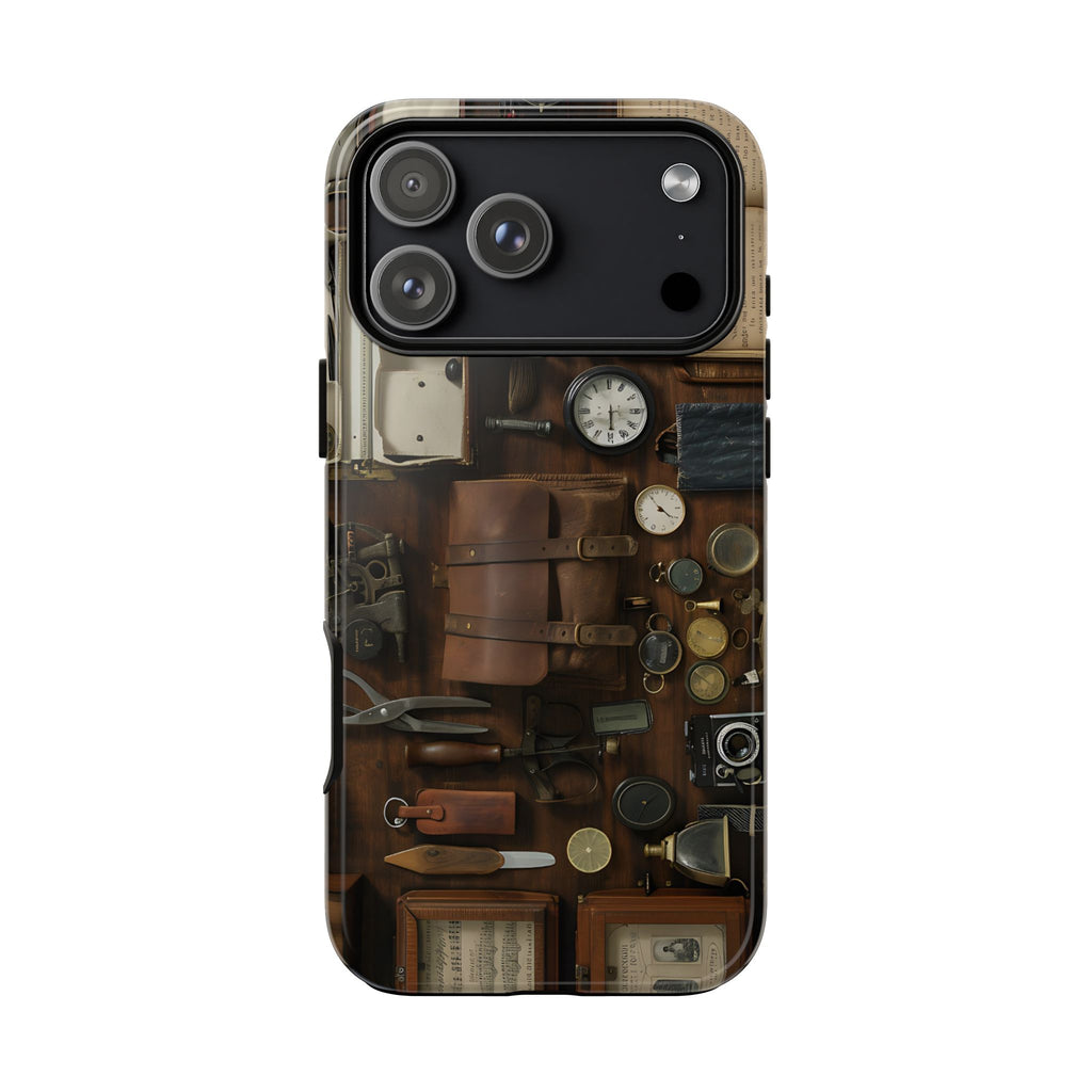 Vintage Explorer Tough Phone Case – Antique Adventure Collage