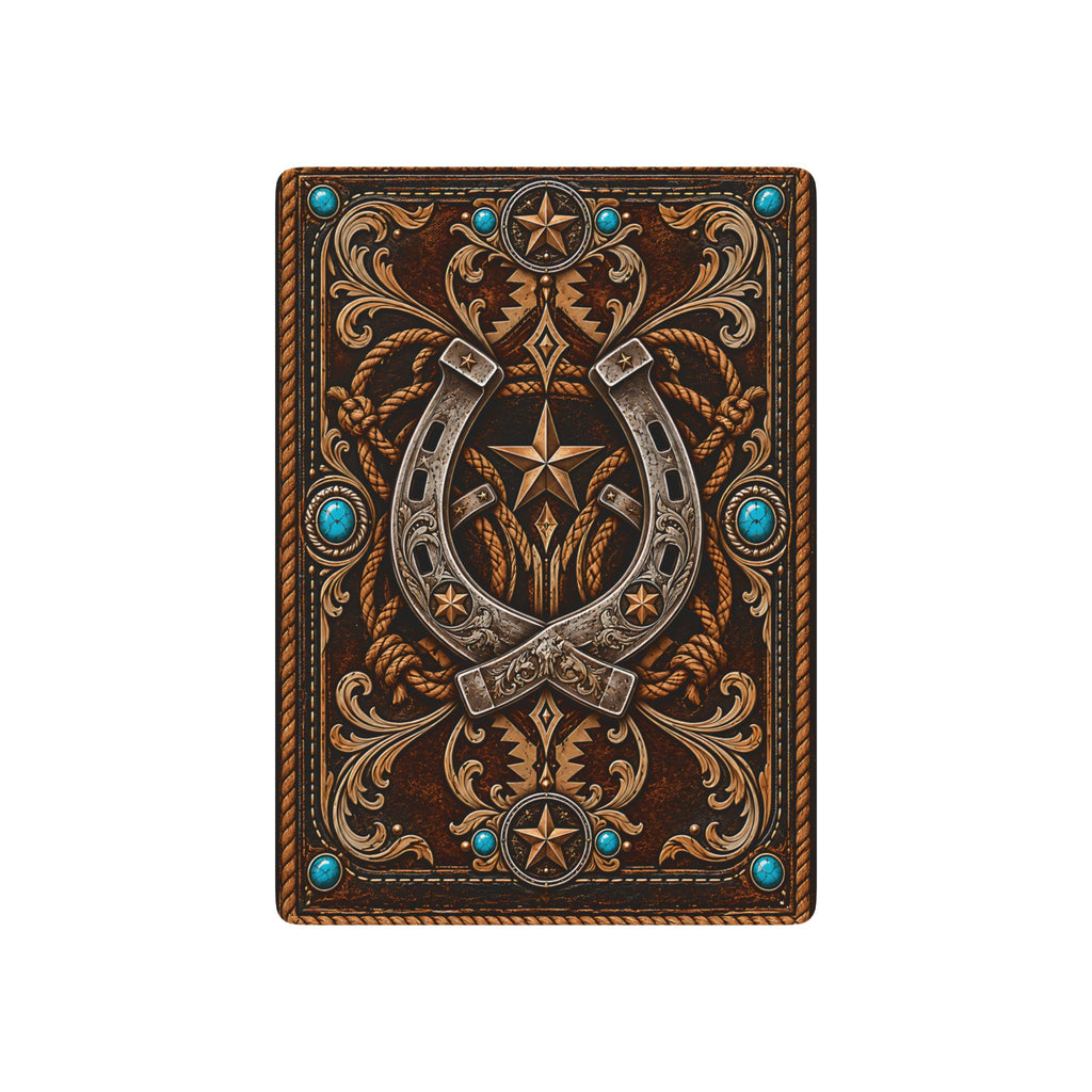 Western Horseshoe Poker Playing Cards – Vintage Cowboy Design