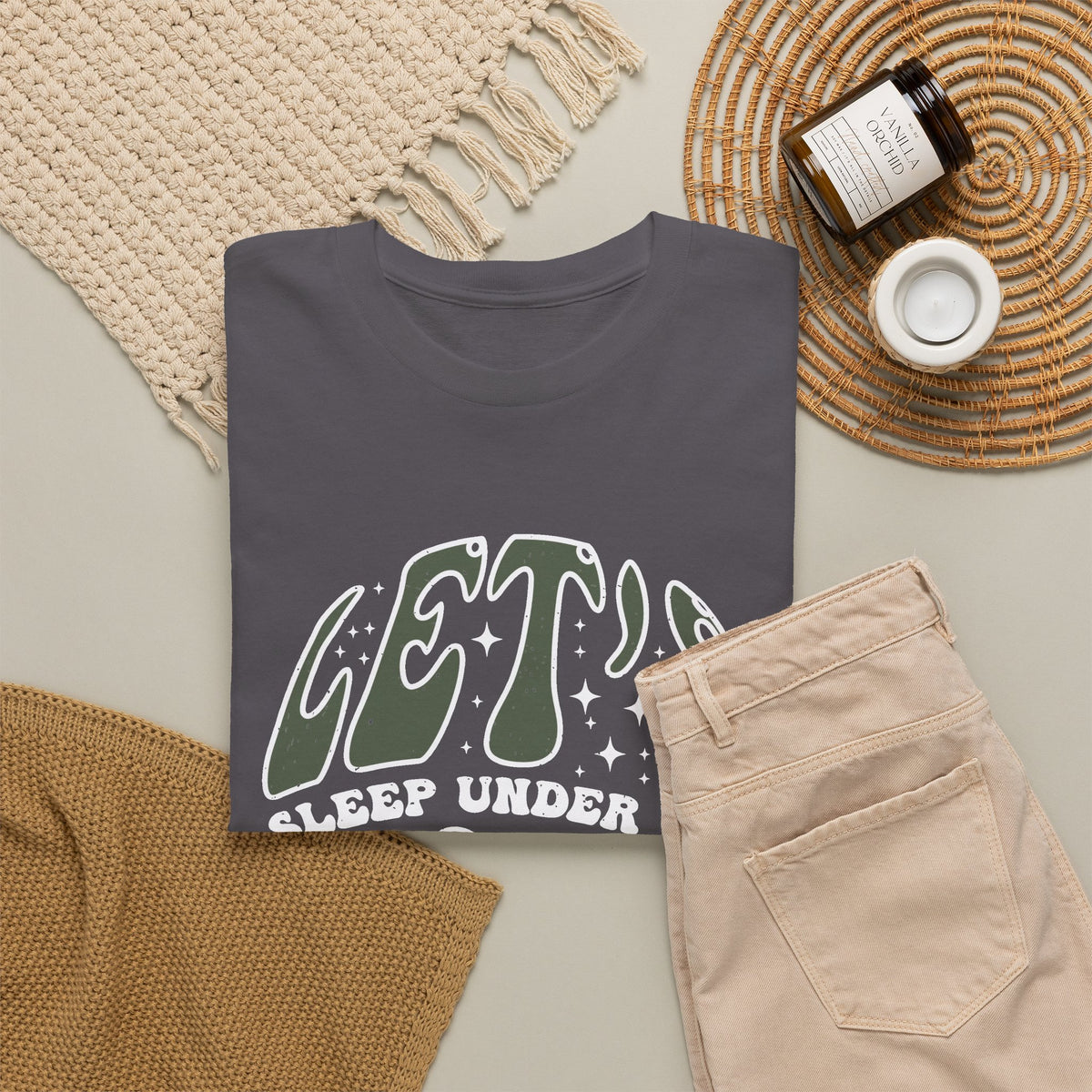 “Let’s Sleep Under the Stars” T-Shirt – Camping & Outdoor Graphic Tee