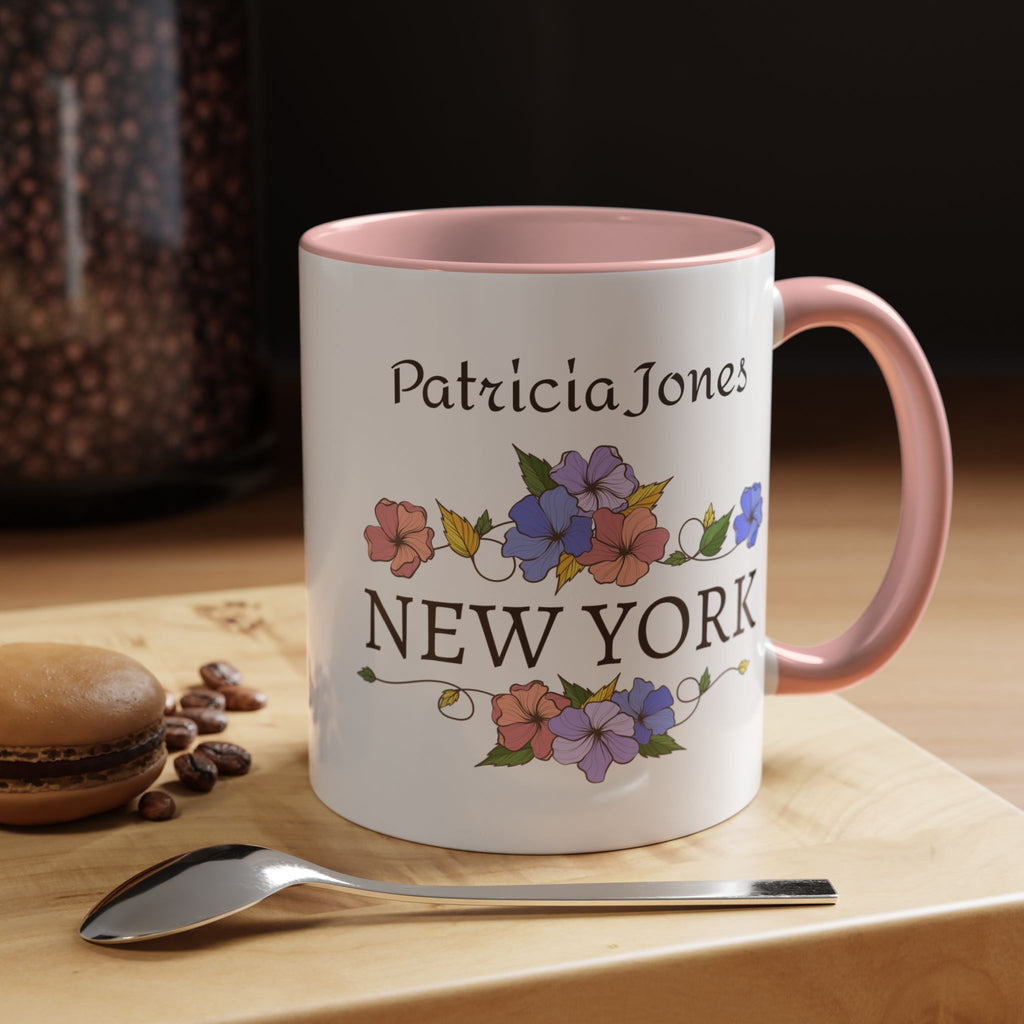 Personalized New York Mug with Name – Floral NYC Gift