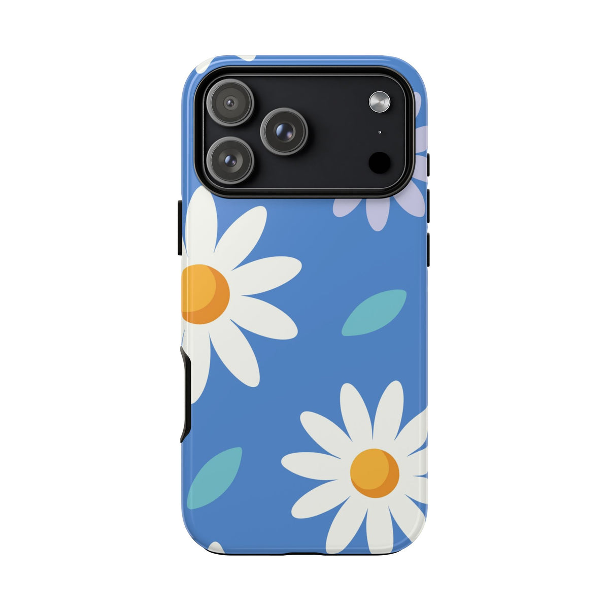 Blue Daisy Tough Phone Case – Retro Floral Design