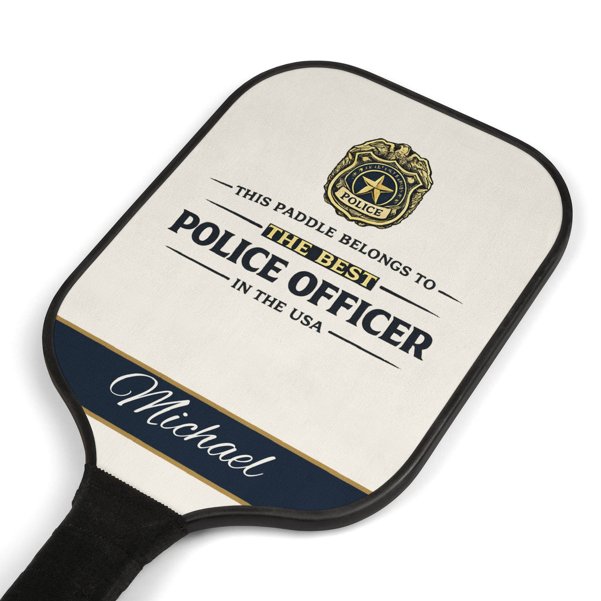 Personalized Police Officer Pickleball Paddle Set | Custom Cop Gift for Him | Law Enforcement Gift | Police Dad Birthday Present