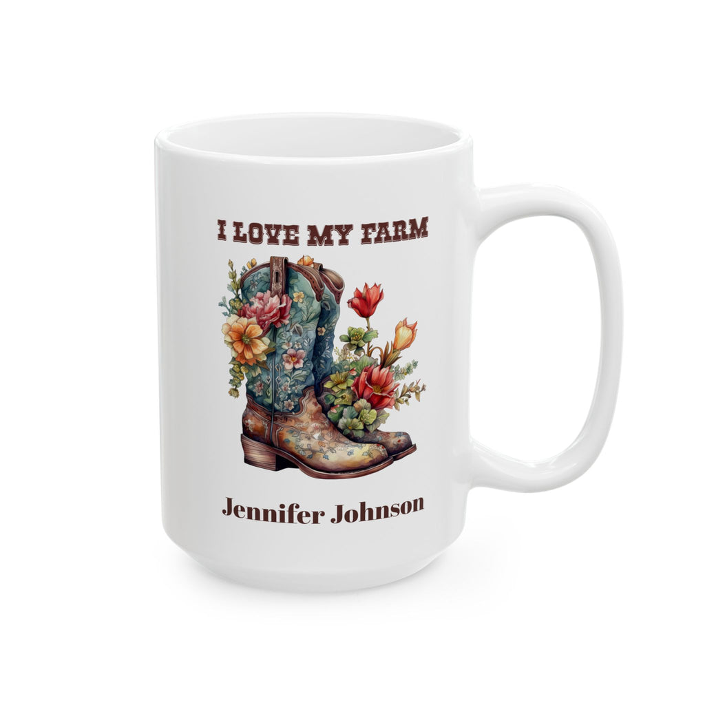 Personalized Farm Mug with Name – Western Farmhouse Gift