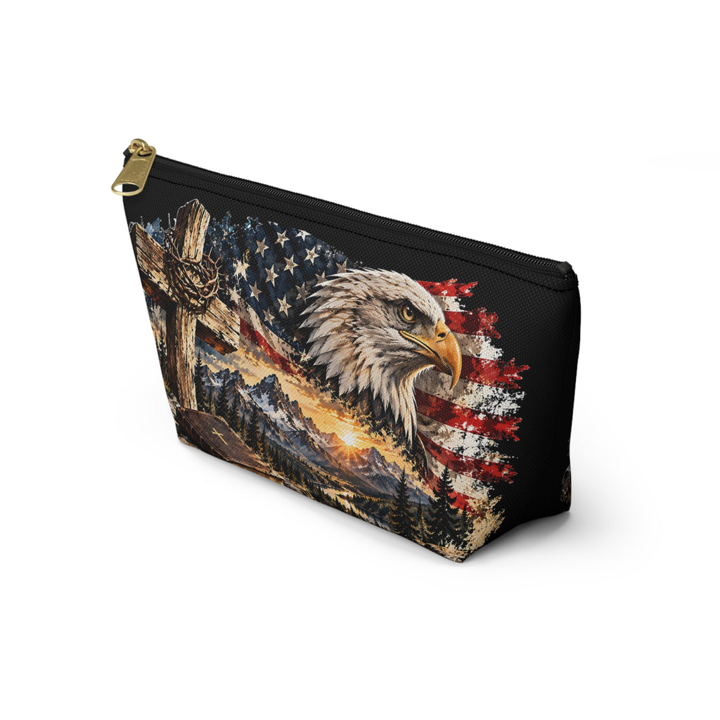Faith & Freedom Pouch – American Eagle Christian Graphic