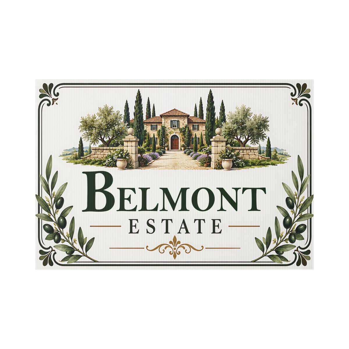 Personalized Estate Yard Sign – Custom Property Name Sign Y10