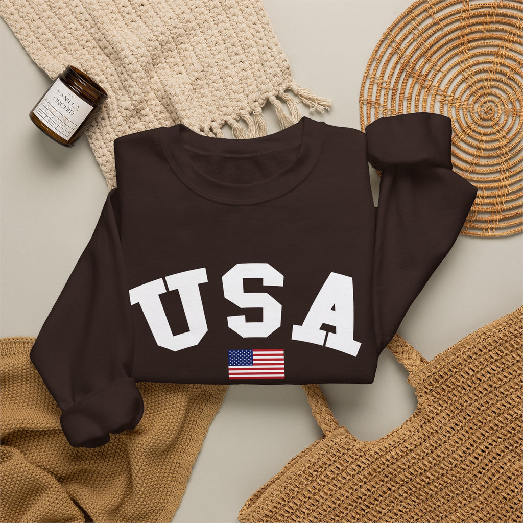 USA Heritage Sweatshirt – Classic American Flag Graphic