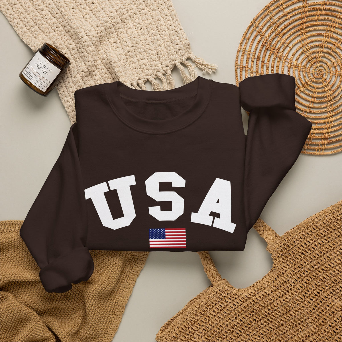 USA Heritage Sweatshirt – Classic American Flag Graphic
