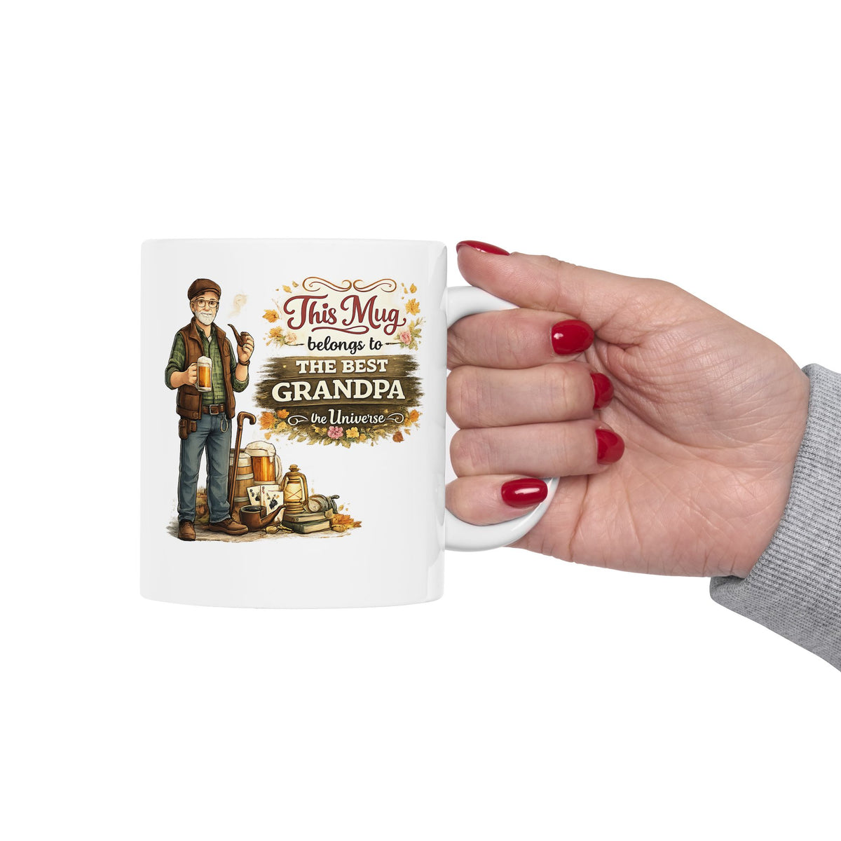 Best Grandpa Mug This Mug Belongs To The Best Grandpa in the Universe, Grandpa Coffee Mug Gift