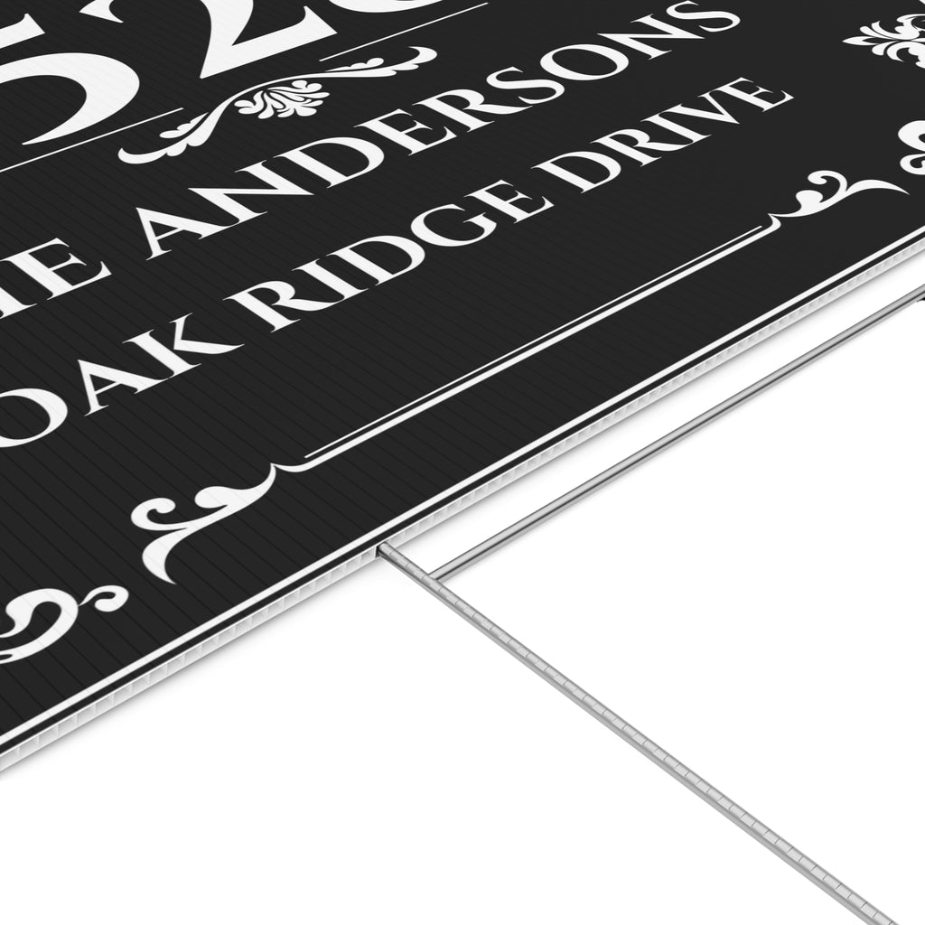 Personalized Family Name Yard Sign – Custom House Number & Address – Y2