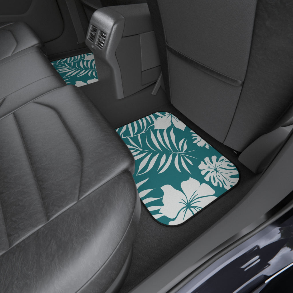 Tropical Floral Car Floor Mats – 4-Piece Set