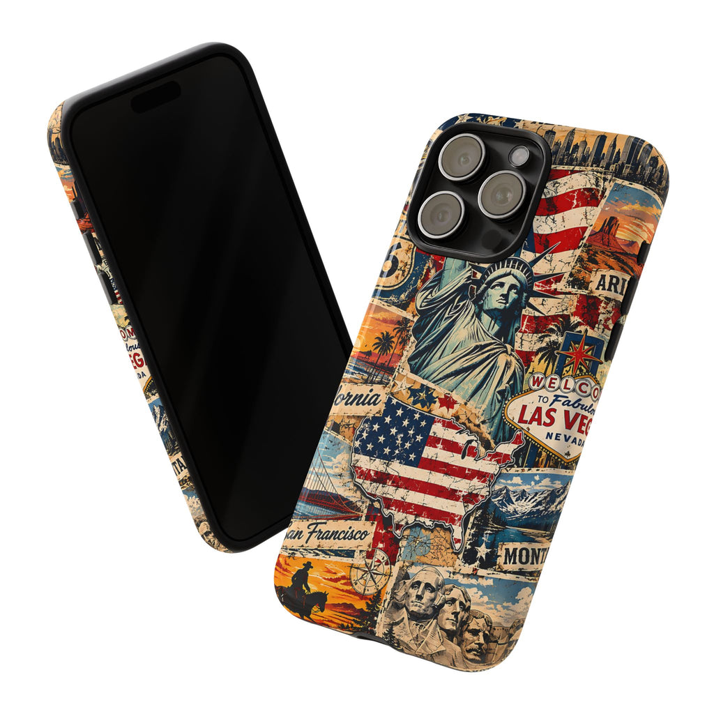 USA Travel Collage Phone Case – American Landmarks Tough Case