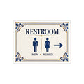 Decorative Ceramic Restroom Sign with Arrow – Men & Women – SE5