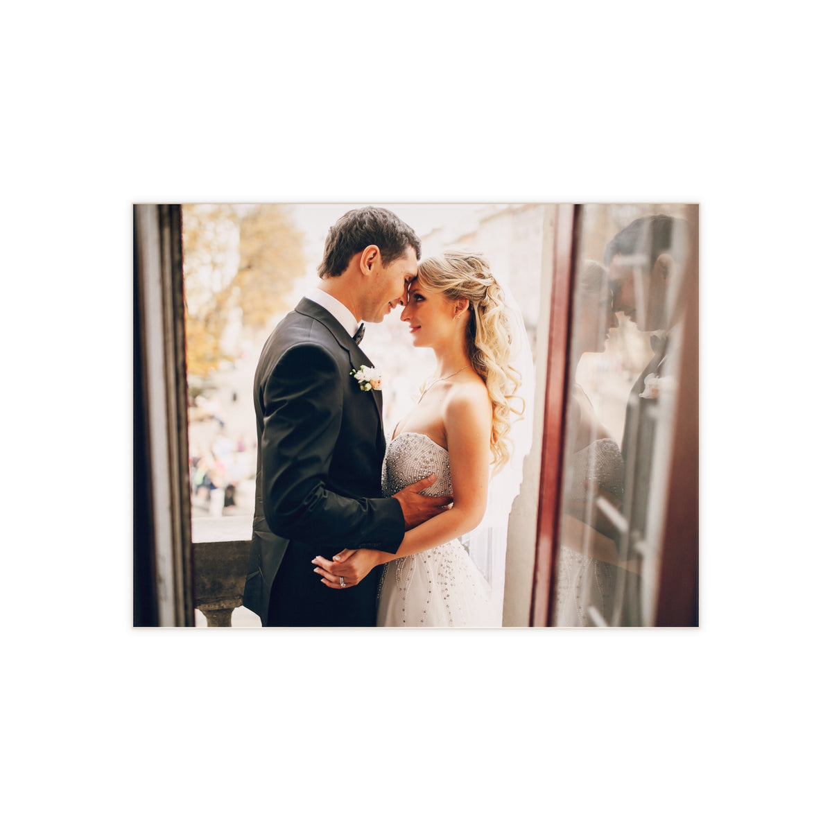 Personalized Wedding Photo Ceramic Tile 6" × 8" | Custom Couple Picture Tile | Wedding Keepsake Gift | Anniversary Home Decor