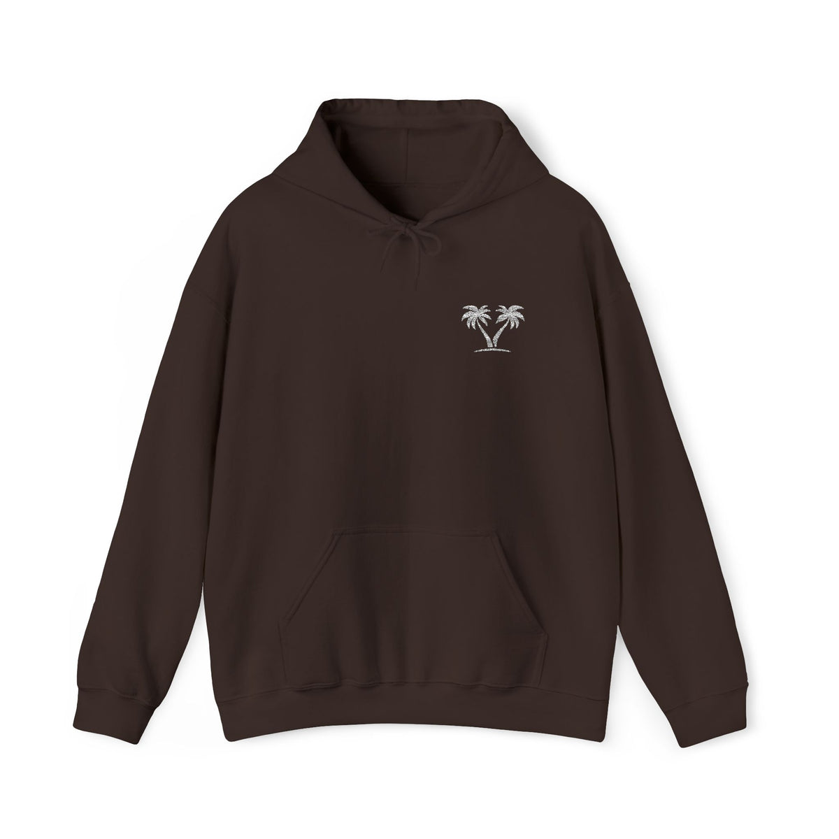 Brown Streetwear Hoodie with Palm