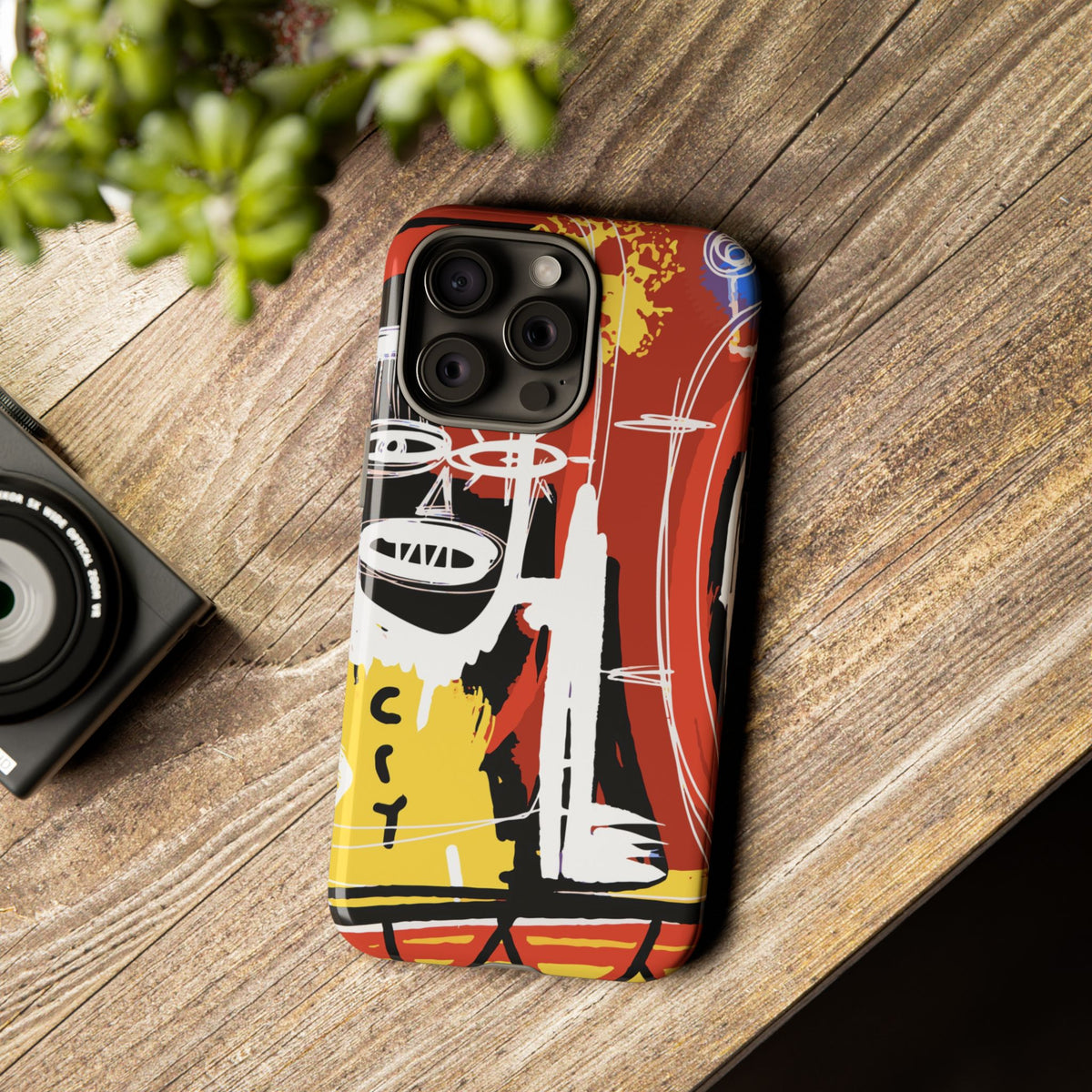 Abstract Street Art Phone Case – Colorful Urban Tough Case