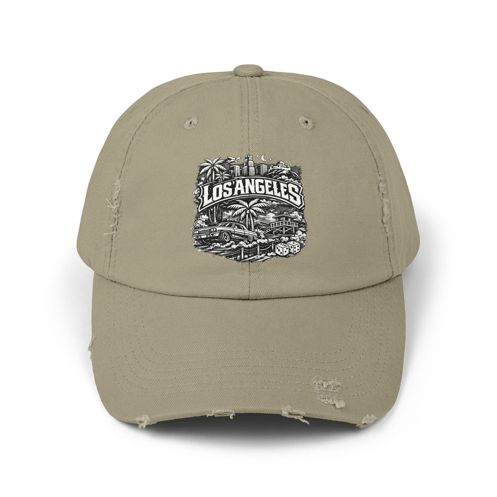 Los Angeles Distressed Cap – Vintage California Graphic Baseball Hat