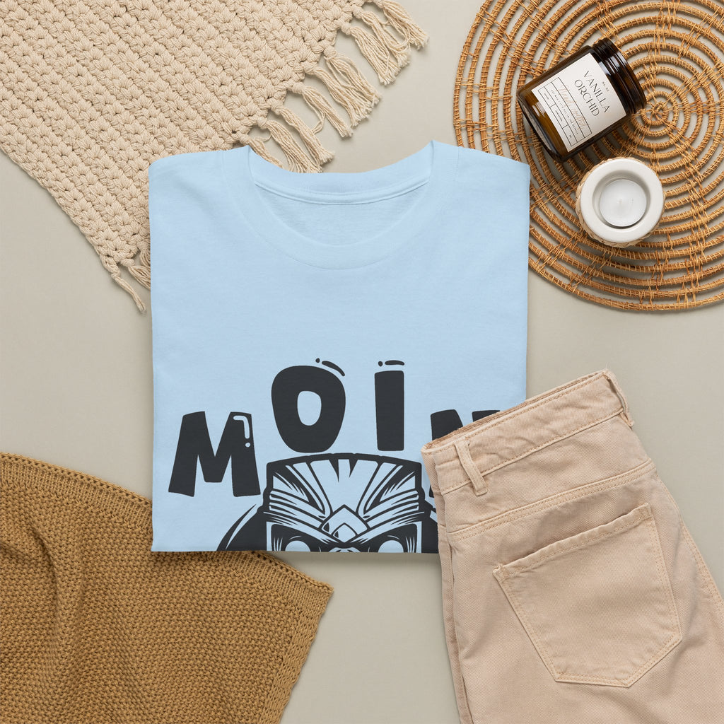 “MOIN” Tiki Mask T-Shirt – Tropical Streetwear Graphic Tee