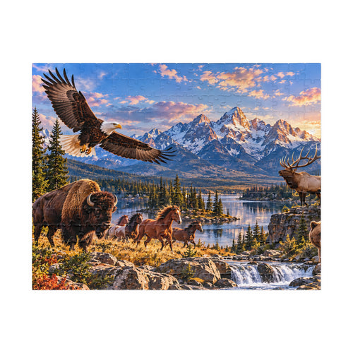 American Wildlife Puzzle – Mountain Wilderness Jigsaw Puzzle (110, 252, 520, 1014-piece)