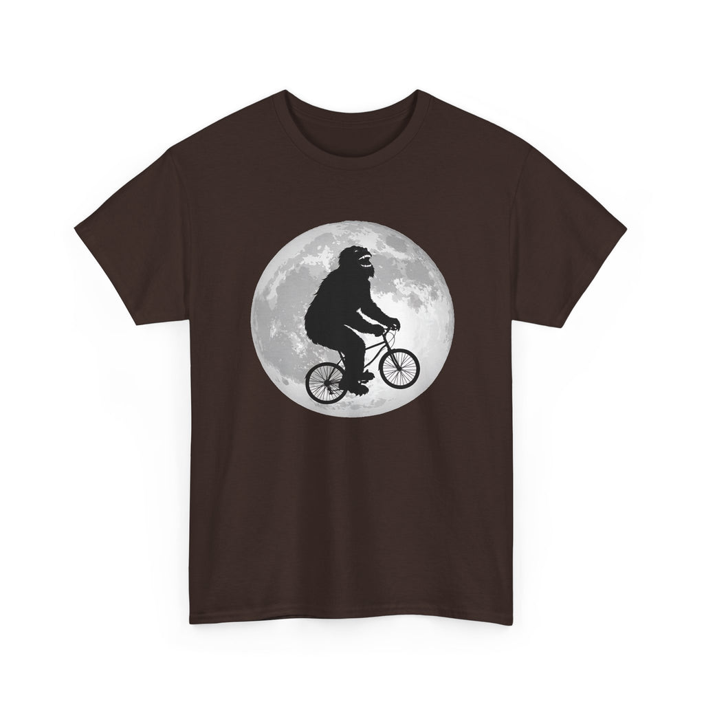 Bigfoot Bicycle T-Shirt – Moon & Nature Adventure Graphic Tee