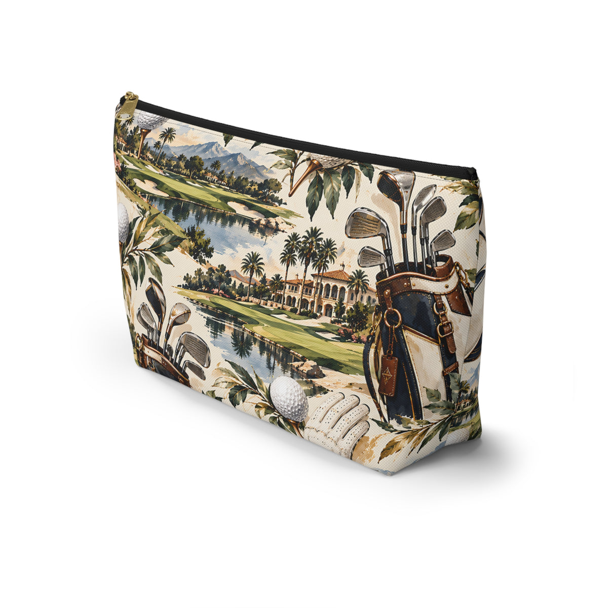 Vintage Golf Pouch – Classic Country Club Print