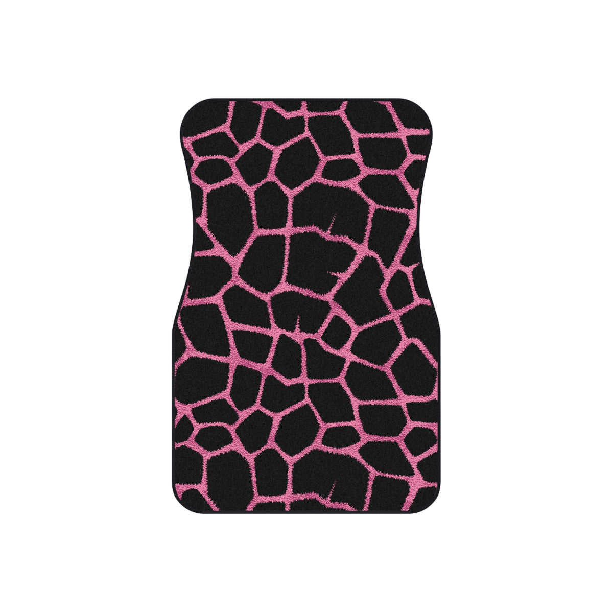 Pink Cracked Pattern Car Floor Mats – Black 4-Piece Set