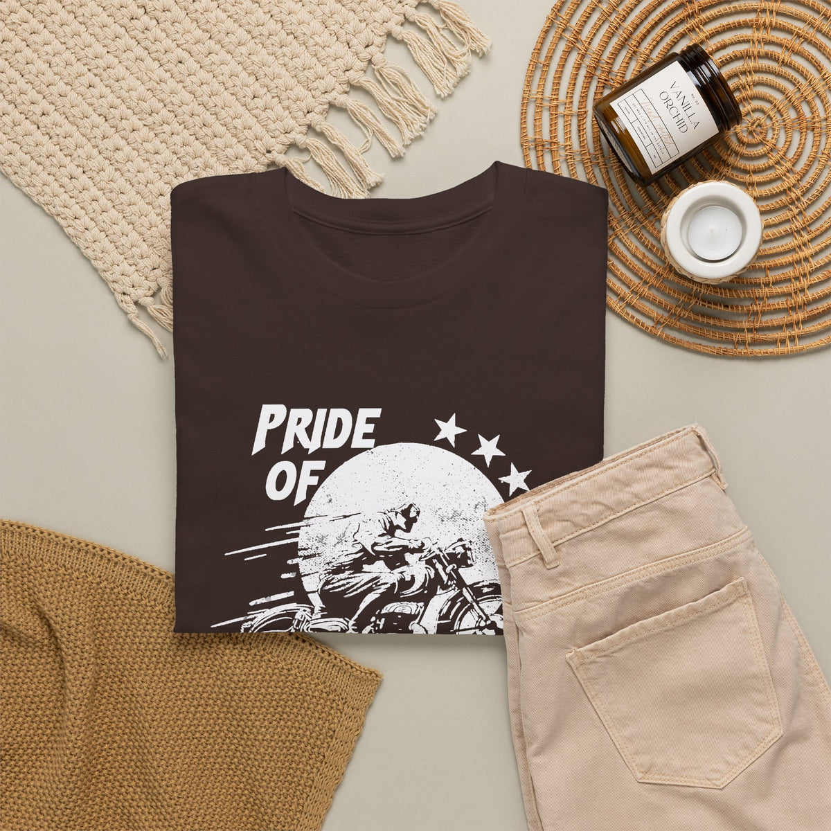 American Biker T-Shirt – Pride of the American Road Vintage Motorcycle Tee