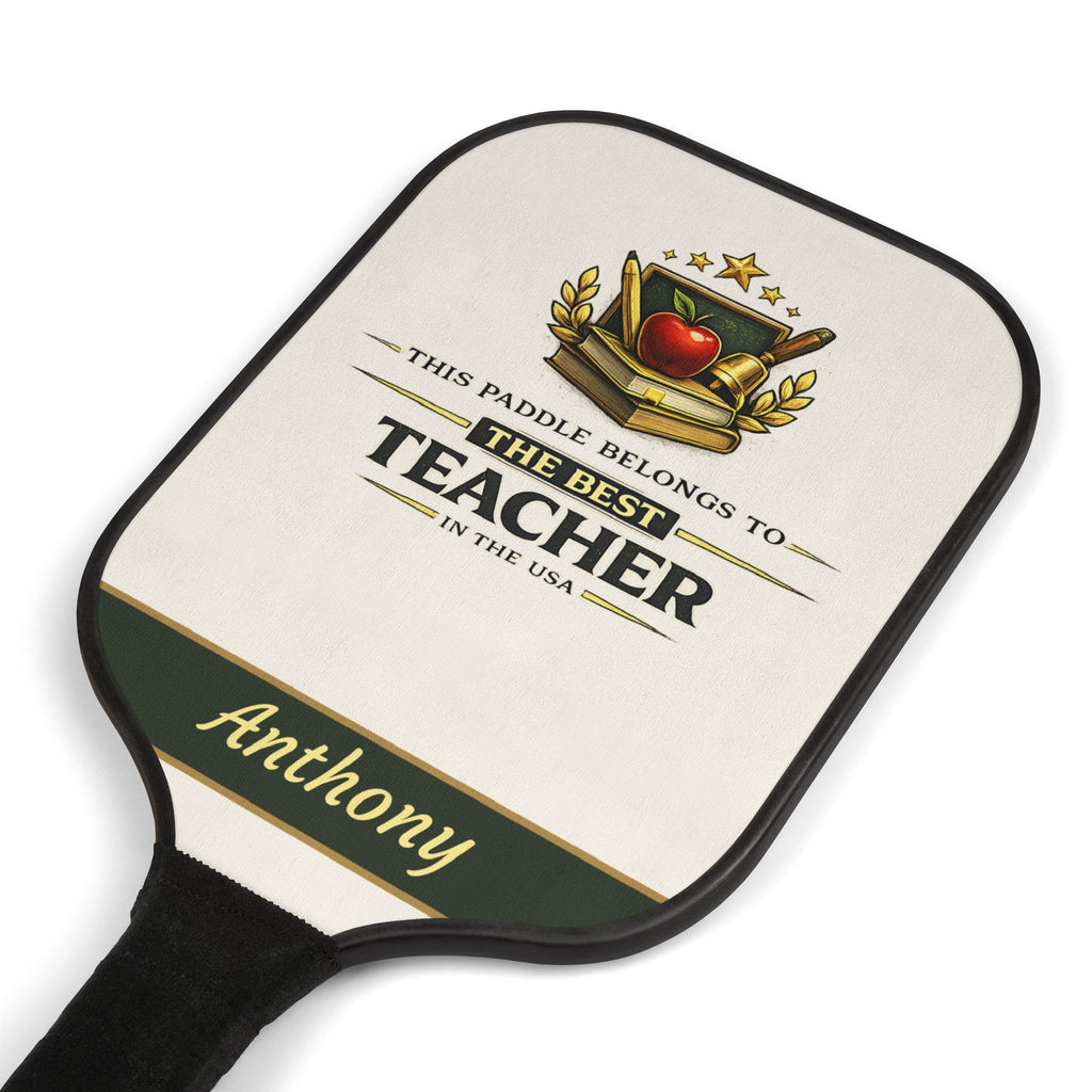 Personalized Teacher Pickleball Paddle Set | Gift for Teacher | Custom Name Pickleball Racket | Appreciation Gift for Educator