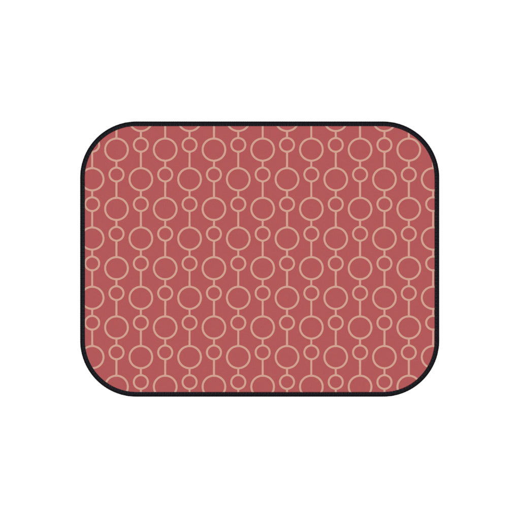 Dusty Rose Geometric Car Floor Mats – 4-Piece Set