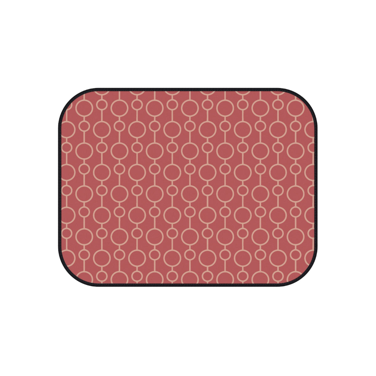 Dusty Rose Geometric Car Floor Mats – 4-Piece Set