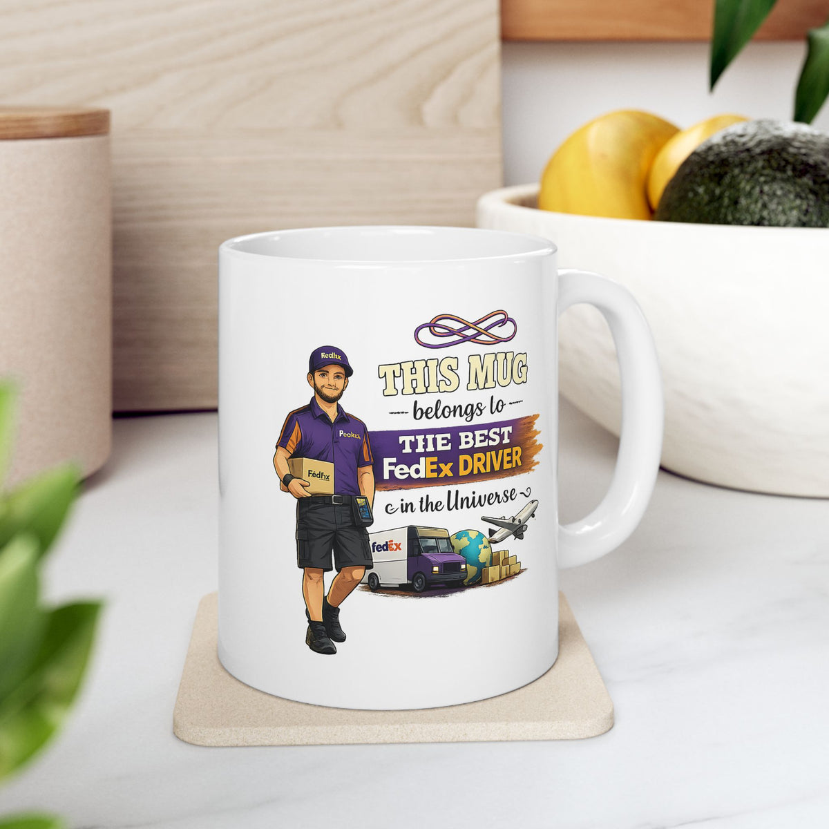 Best Delivery Driver Mug  This Mug Belongs To The Best Shipping Courier in the Universe, Delivery Driver Coffee Mug Gift