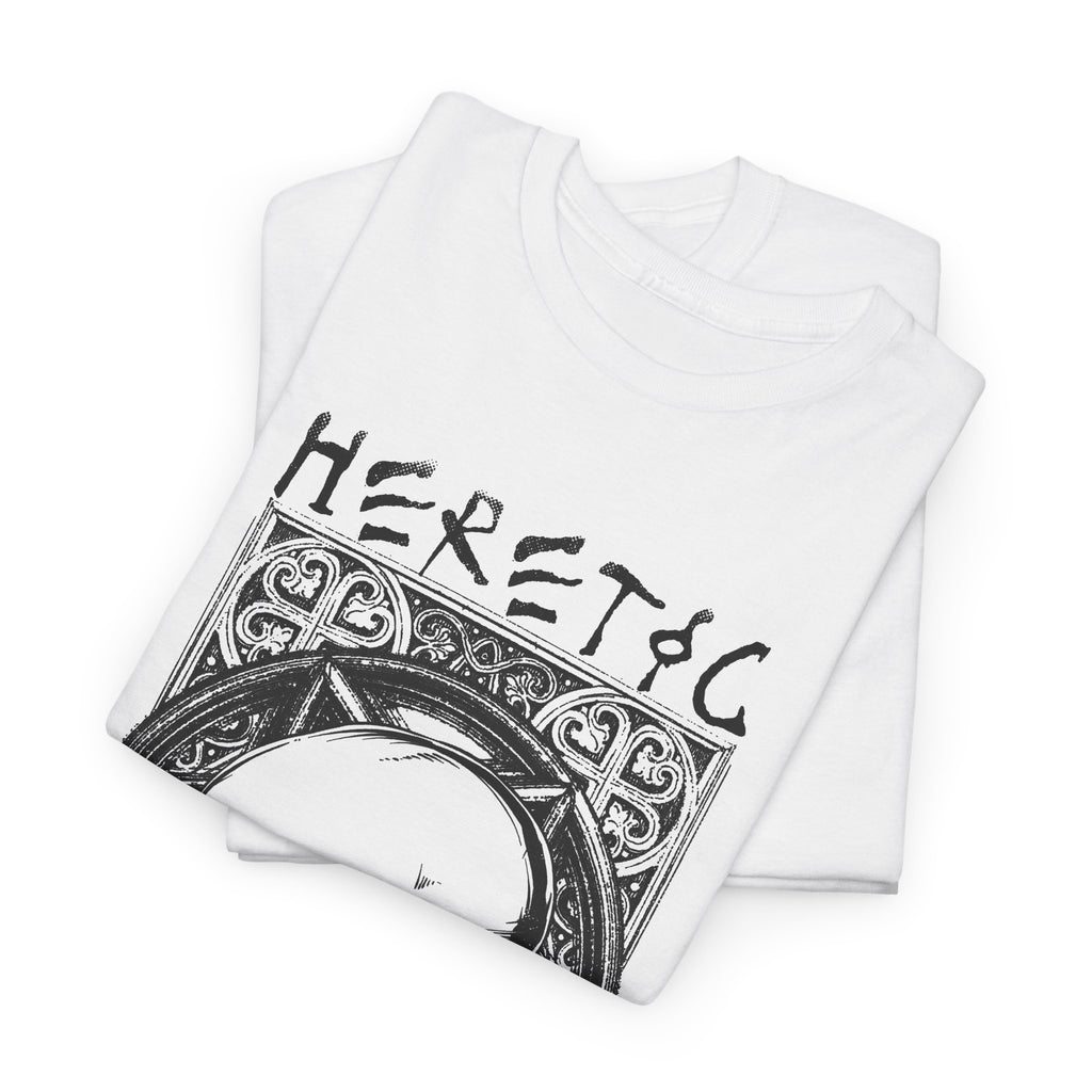Heretic Skull T-Shirt – Gothic Pentagram Dark Graphic Tee