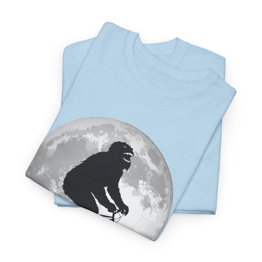 Bigfoot Bicycle T-Shirt – Moon & Nature Adventure Graphic Tee