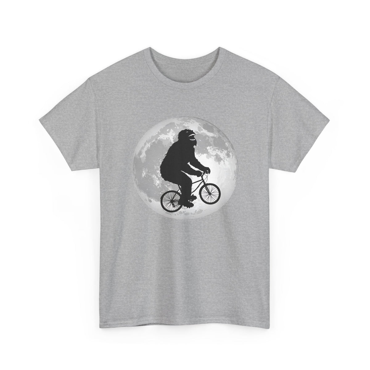 Bigfoot Bicycle T-Shirt – Moon & Nature Adventure Graphic Tee