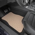 Beige Geometric Car Floor Mats – Minimal 4-Piece Set