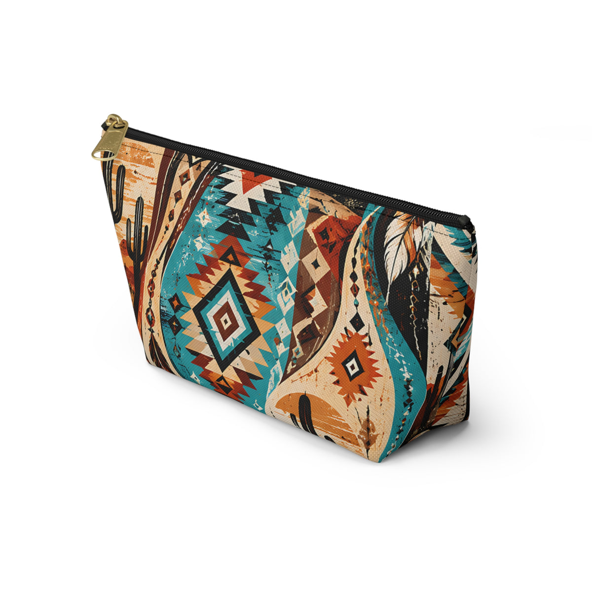 Southwestern Desert Pouch – Turquoise Western Print
