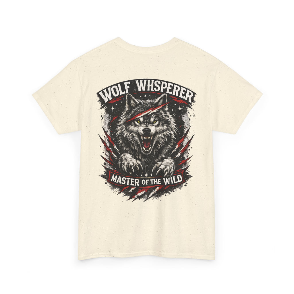 Wolf Biker T-Shirt – “Wolf Whisperer” Alpha Wolf Graphic Tee
