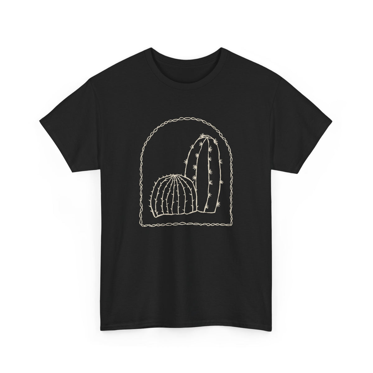 Minimal Cactus T-Shirt – Desert Line Art Unisex Graphic Tee