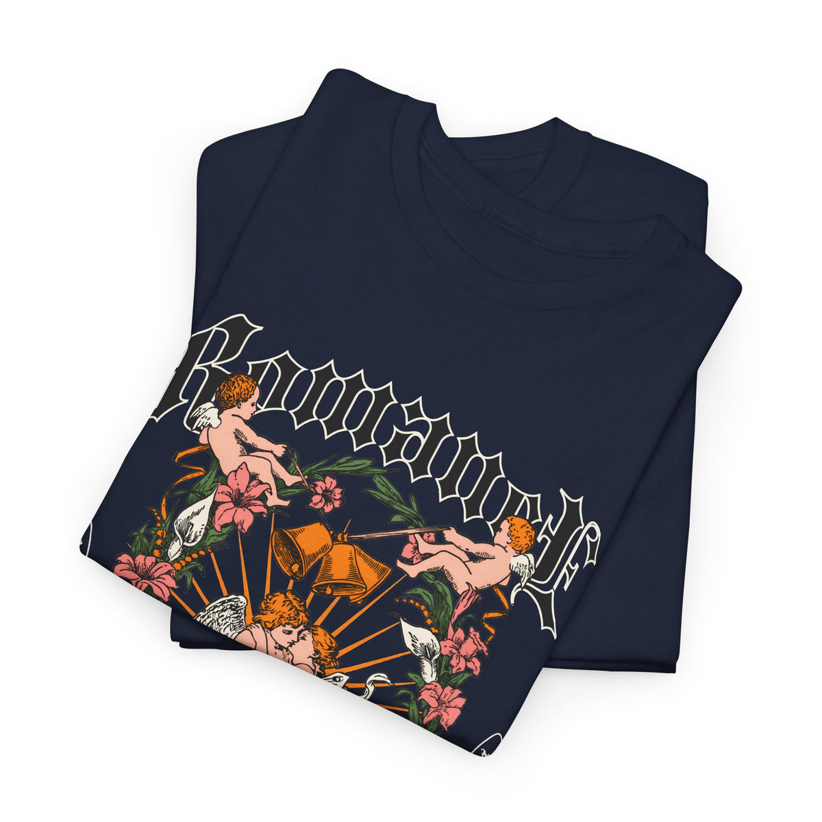 Gothic Floral Angel “Romancer” T-Shirt – Dark Vintage Unisex Graphic Tee