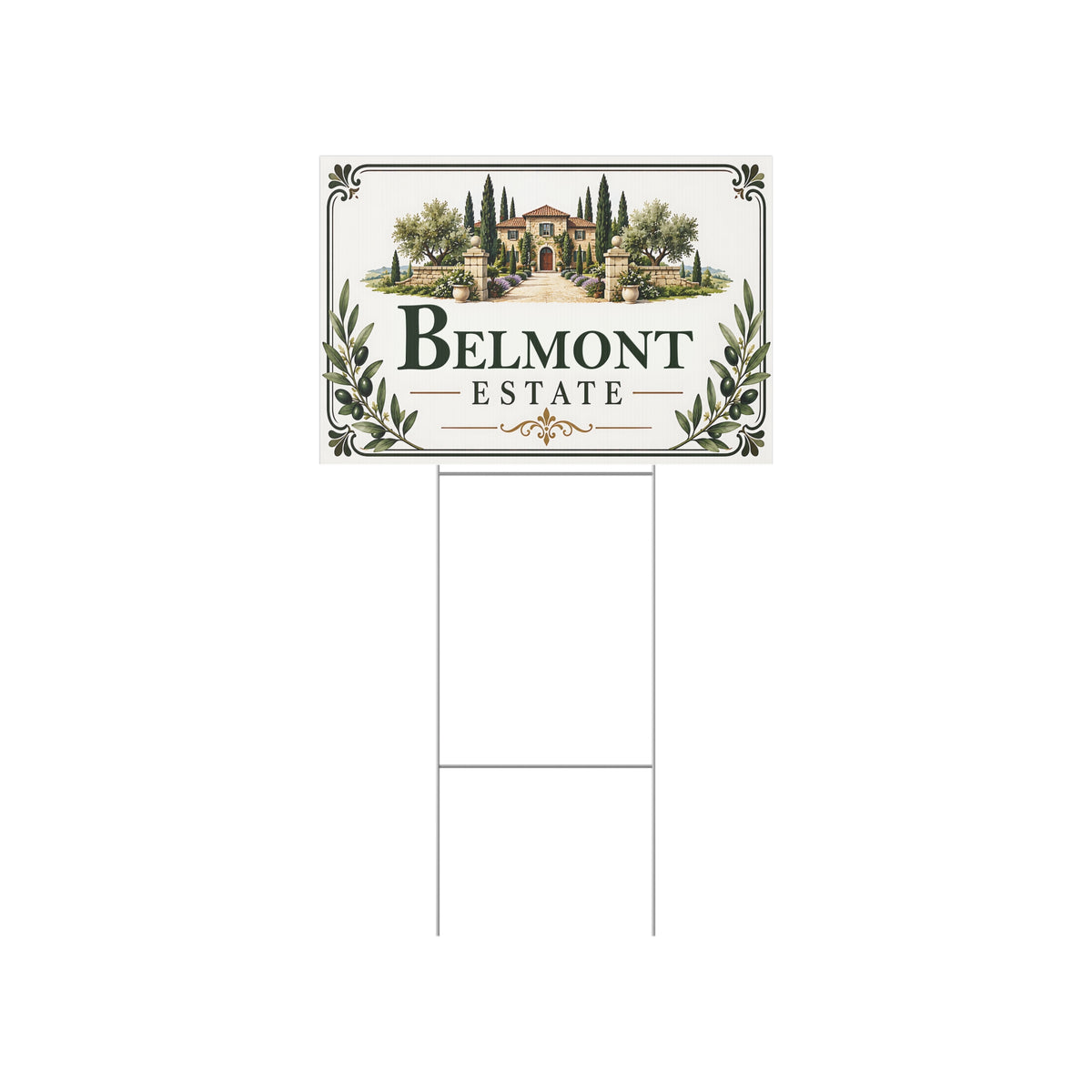 Personalized Estate Yard Sign – Custom Property Name Sign Y10