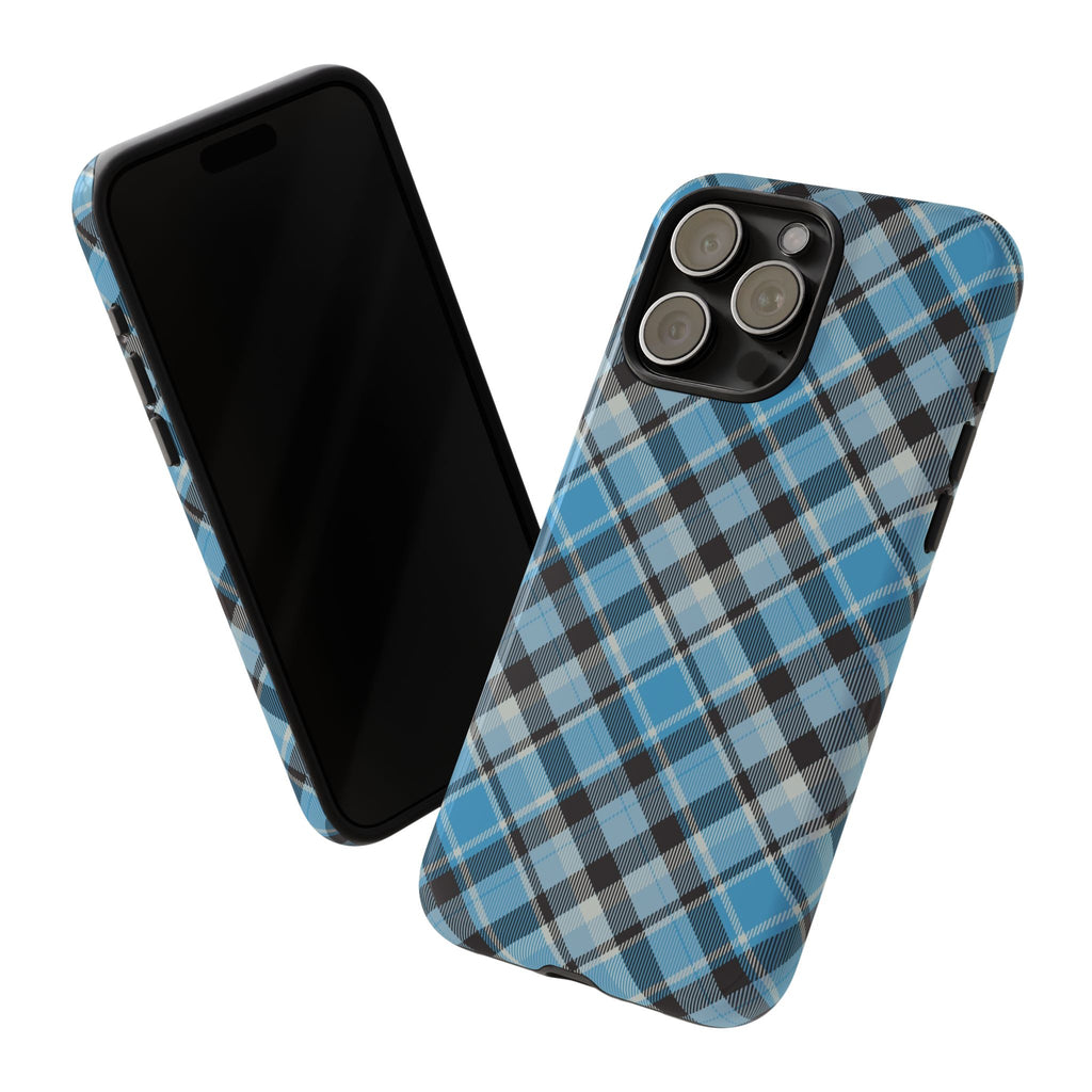 Light Blue Plaid Phone Case – Classic Tartan Tough Case