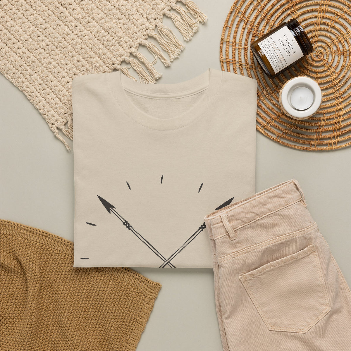 Crossed Arrows T-Shirt – Minimal Boho Outdoor & Adventure Graphic Tee