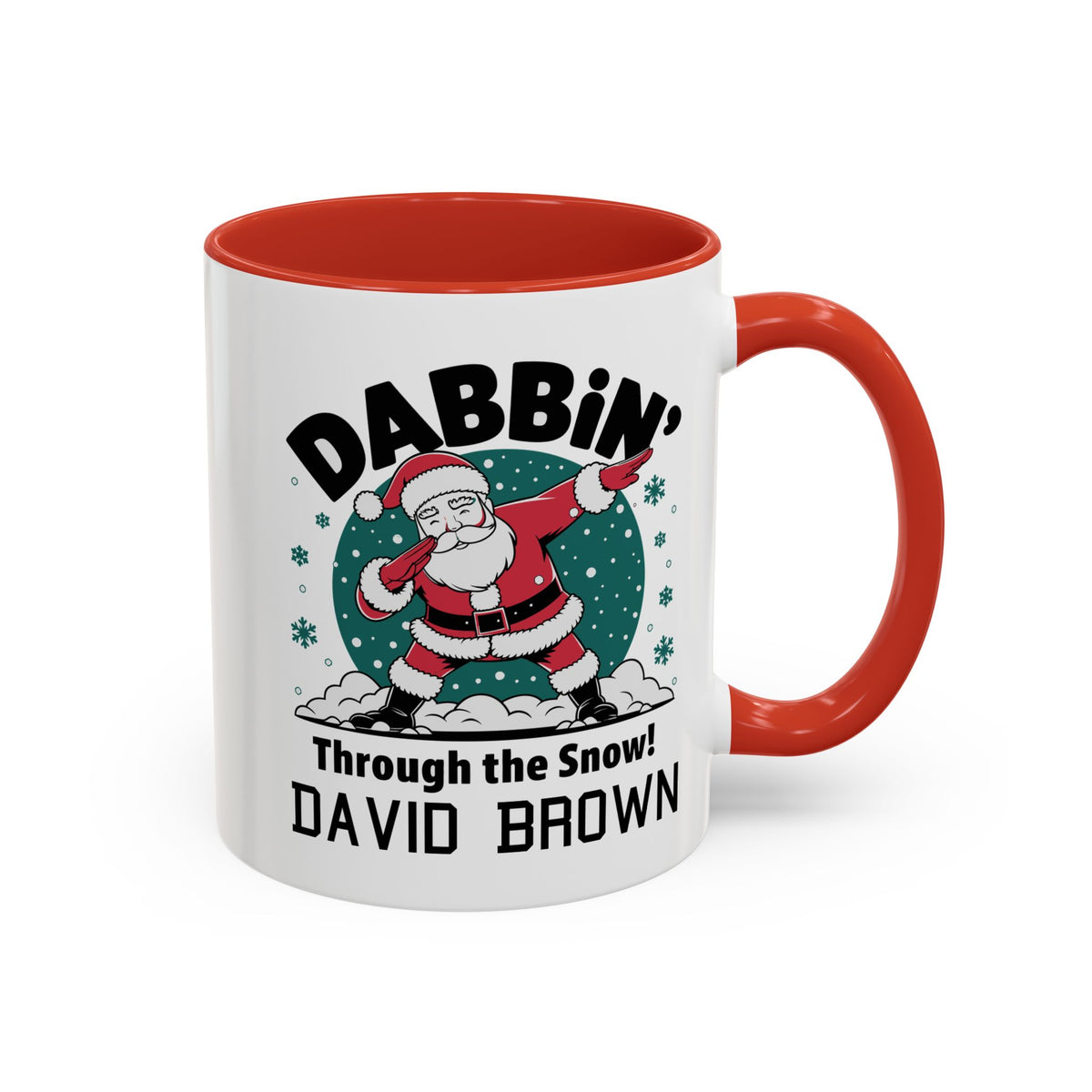 Personalized Christmas Santa Mug with Name – Funny Dabbing Santa Gift