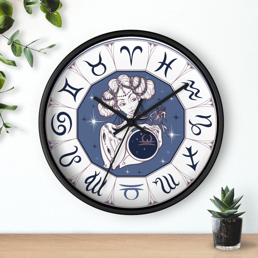Zodiac Aries Illustration Wall Clock | Astrological Symbols Timepiece